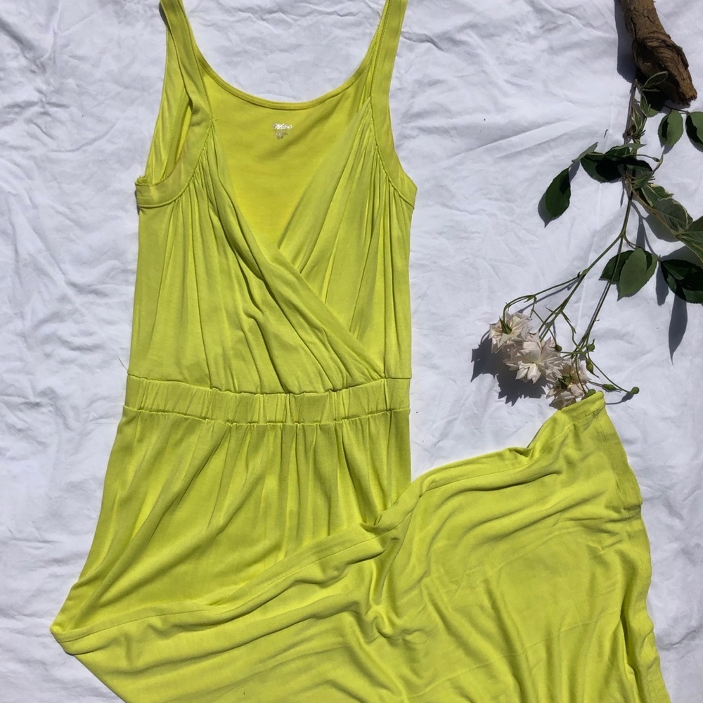 Neon green maxi dress